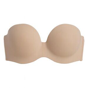 Chantelle EasyFeel Strapless Bra w/ Floral Straps Nude 32DD Holiday Gift
